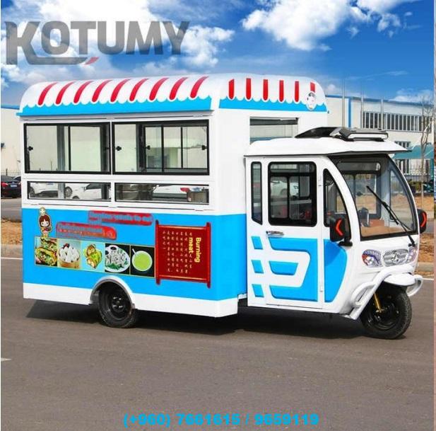 Fully Customizable Electric Three-Wheeled Food Truck